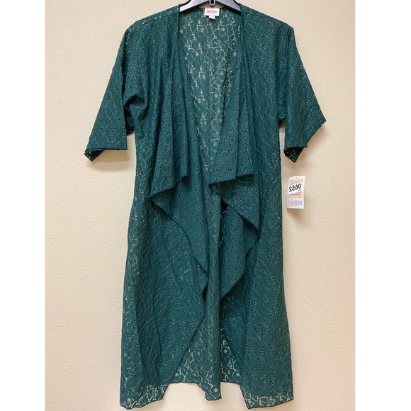 ⚡️FLASH SALE⚡️LuLaRoe Shirley Forest Green Lace S - Picture 1 of 4
